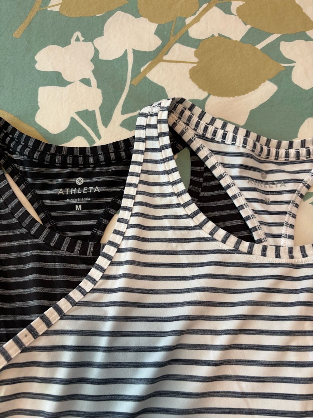 Athleta (Set of 2) Chi High-Neck Stripe Tanks - Picture 2 of 9